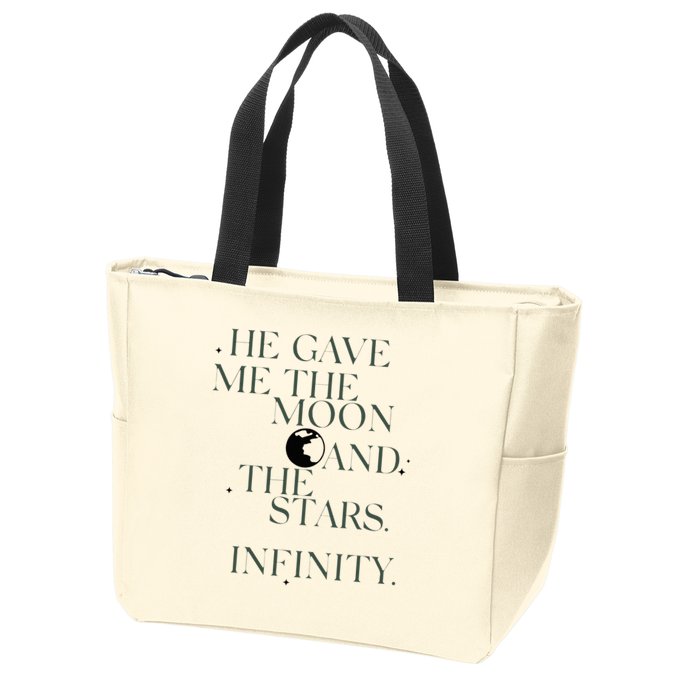 He Gave Me The Moon And The Stars Infinity Zip Tote Bag
