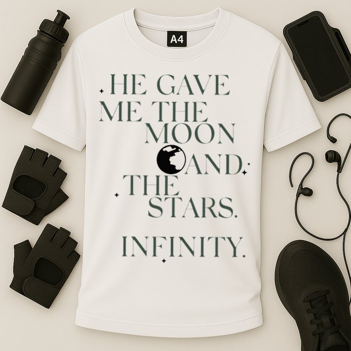 He Gave Me The Moon And The Stars Infinity Cooling Performance Crew T-Shirt