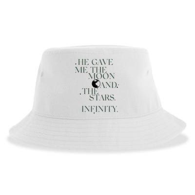 He Gave Me The Moon And The Stars Infinity Sustainable Bucket Hat