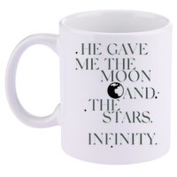 He Gave Me The Moon And The Stars Infinity 11oz C Handle Ceramic Mug