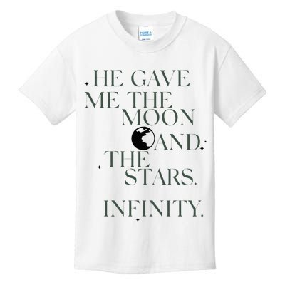 He Gave Me The Moon And The Stars Infinity Kids T-Shirt