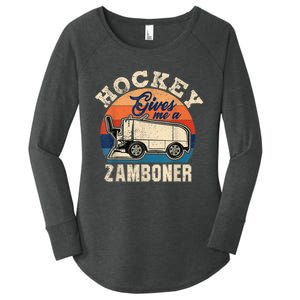 Hockey Gives Me A Zamboner Funny Hockey Fan Men Women's Perfect Tri Tunic Long Sleeve Shirt