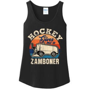 Hockey Gives Me A Zamboner Funny Hockey Fan Men Ladies Essential Tank