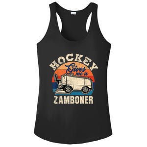 Hockey Gives Me A Zamboner Funny Hockey Fan Men Ladies PosiCharge Competitor Racerback Tank