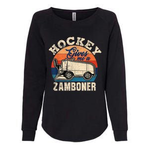 Hockey Gives Me A Zamboner Funny Hockey Fan Men Womens California Wash Sweatshirt