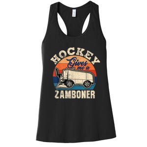 Hockey Gives Me A Zamboner Funny Hockey Fan Men Women's Racerback Tank