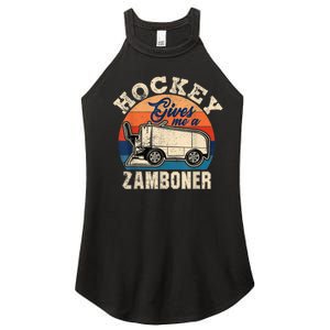 Hockey Gives Me A Zamboner Funny Hockey Fan Men Women's Perfect Tri Rocker Tank