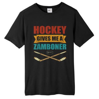 Hockey Gives Me A Zamboner Funny Hockey Fan Men Tall Fusion ChromaSoft Performance T-Shirt