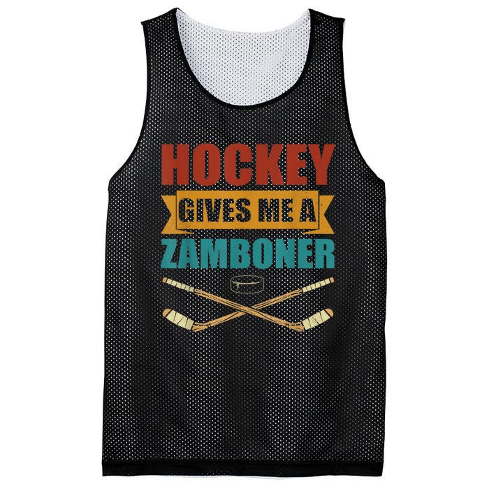 Hockey Gives Me A Zamboner Funny Hockey Fan Men Mesh Reversible Basketball Jersey Tank