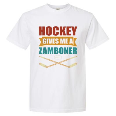 Hockey Gives Me A Zamboner Funny Hockey Fan Men Garment-Dyed Heavyweight T-Shirt