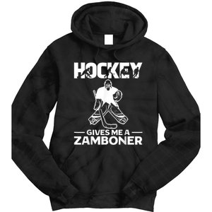 Hockey Gives Me A Zamboner Funny Ice Hockey Tie Dye Hoodie