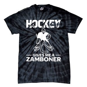 Hockey Gives Me A Zamboner Funny Ice Hockey Tie-Dye T-Shirt