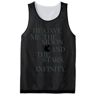 He Gave Me The Moon And The Stars Infinity Mesh Reversible Basketball Jersey Tank