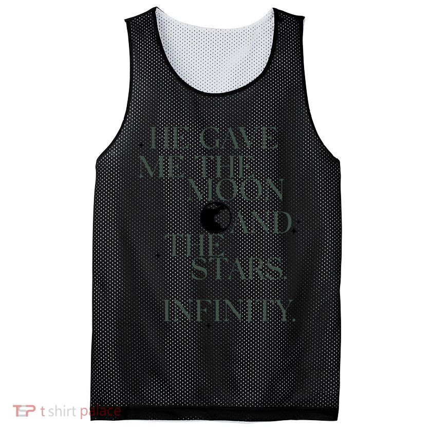 He Gave Me The Moon And The Stars Infinity Mesh Reversible Basketball Jersey Tank