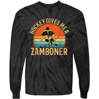 Hockey Gives Me A Zamboner Funny Hockey Tie-Dye Long Sleeve Shirt