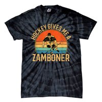 Hockey Gives Me A Zamboner Funny Hockey Tie-Dye T-Shirt