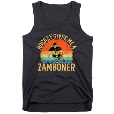 Hockey Gives Me A Zamboner Funny Hockey Tank Top