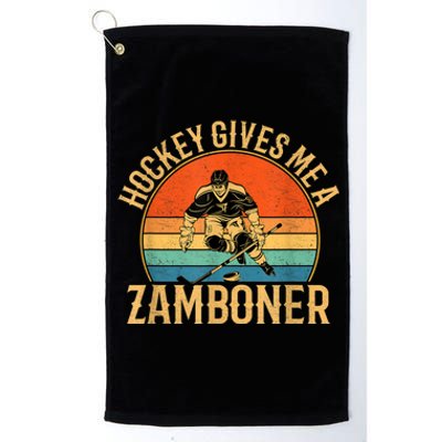 Hockey Gives Me A Zamboner Funny Hockey Platinum Collection Golf Towel