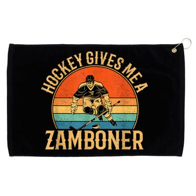 Hockey Gives Me A Zamboner Funny Hockey Grommeted Golf Towel