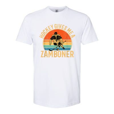 Hockey Gives Me A Zamboner Funny Hockey Softstyle CVC T-Shirt