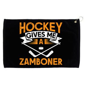 Hockey Gives Me A Zamboner Funny Ice Hockey Grommeted Golf Towel