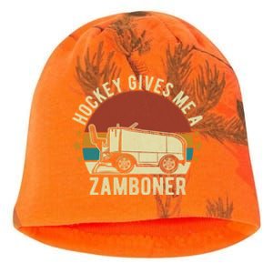 Hockey Gives Me A Zamboner Funny Hockey Fan Meaningful Gift Kati - Camo Knit Beanie