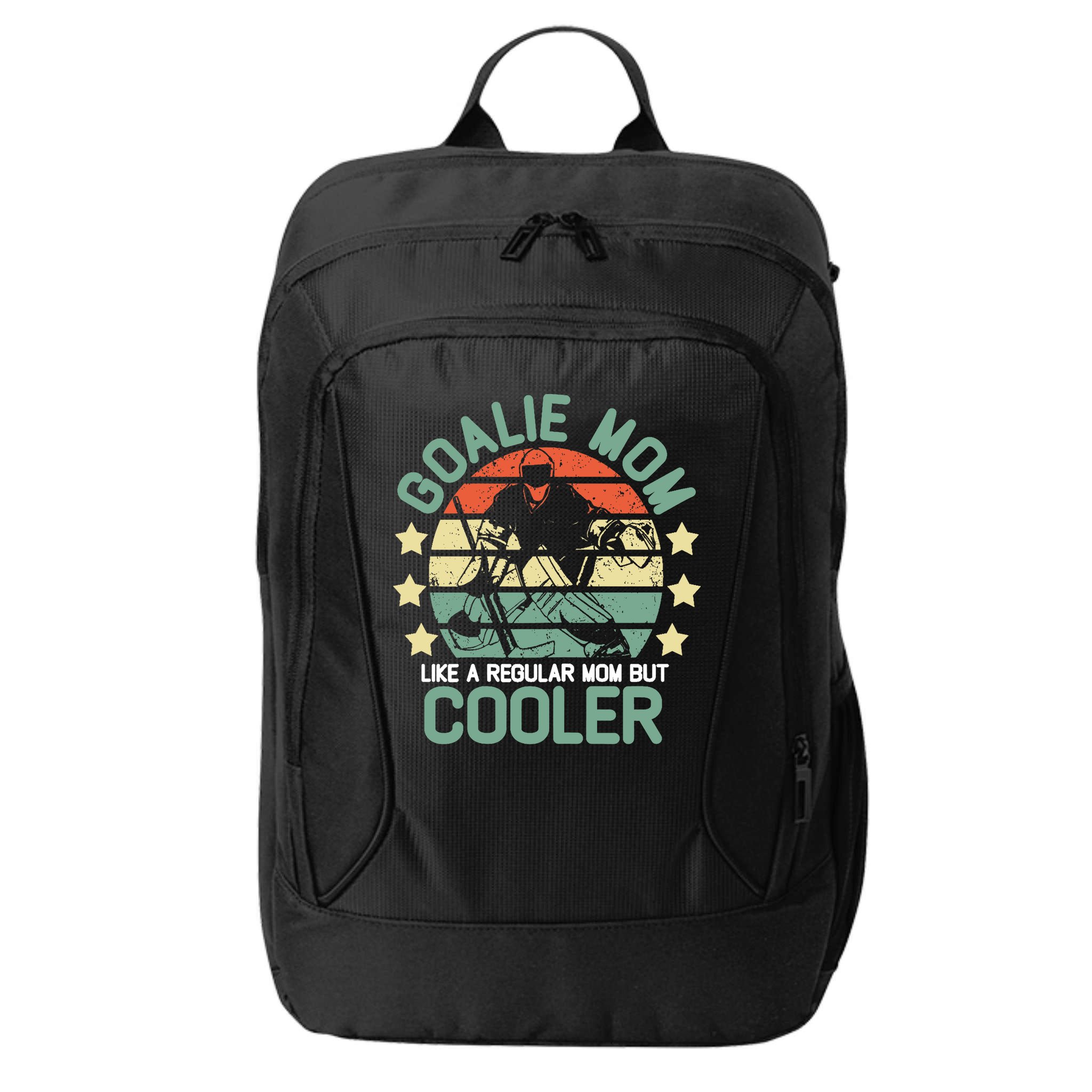hockey goalie mom shirt Like A Regular mom But Cooler City Backpack