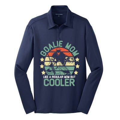 hockey goalie mom shirt Like A Regular mom But Cooler Silk Touch Performance Long Sleeve Polo