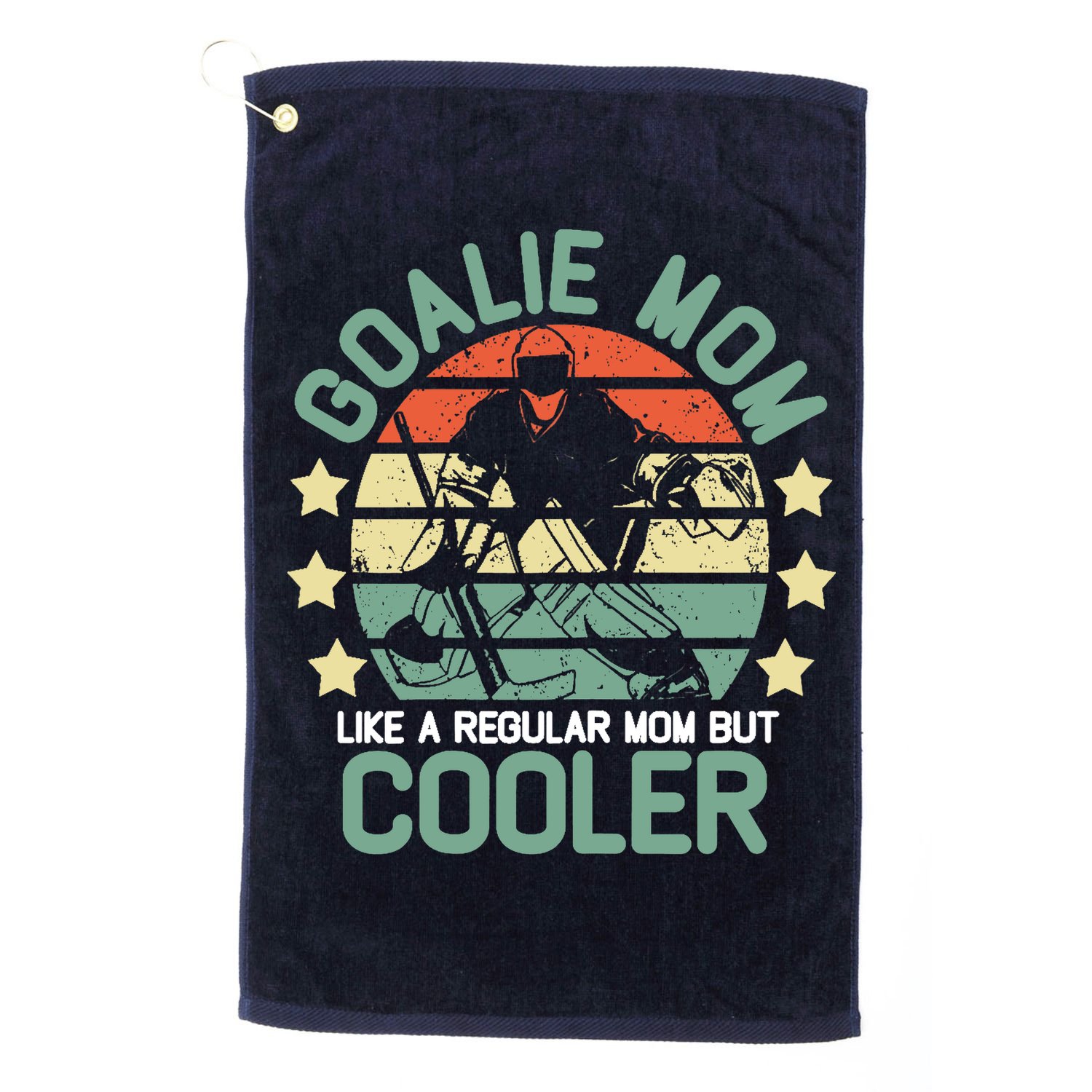 hockey goalie mom shirt Like A Regular mom But Cooler Golf Towel