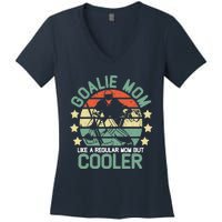 hockey goalie mom shirt Like A Regular mom But Cooler Women's V-Neck T-Shirt