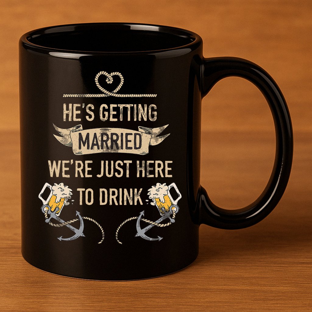 Hes Getting Married Funny Groomsmen Bachelor Party 11oz C Handle Ceramic Mug