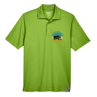 Hockey Gives Me A Zamboner Funny Hockey Retro Vintage Gift Men's Origin Performance Pique Polo