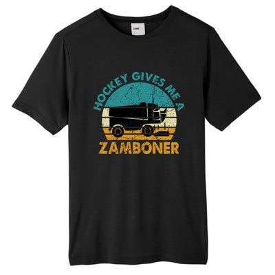 Hockey Gives Me A Zamboner Funny Hockey Retro Vintage Gift Tall Fusion ChromaSoft Performance T-Shirt