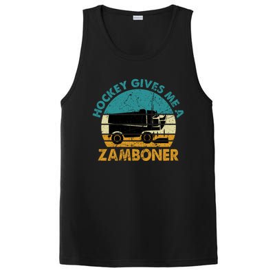 Hockey Gives Me A Zamboner Funny Hockey Retro Vintage Gift PosiCharge Competitor Tank