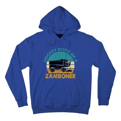 Hockey Gives Me A Zamboner Funny Hockey Retro Vintage Gift Hoodie