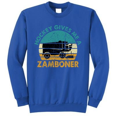 Hockey Gives Me A Zamboner Funny Hockey Retro Vintage Gift Sweatshirt