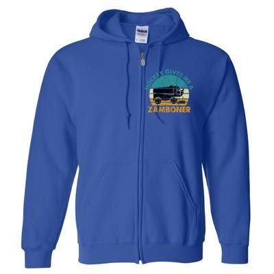 Hockey Gives Me A Zamboner Funny Hockey Retro Vintage Gift Full Zip Hoodie