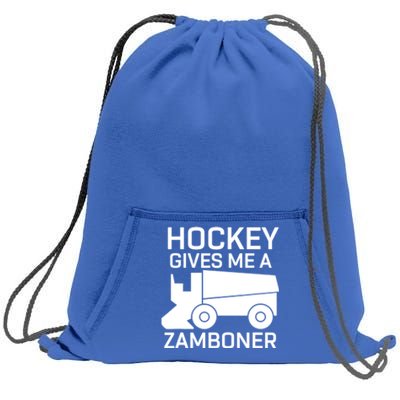 Hockey Gives Me A Zamboner Funny Hockey Gift Sweatshirt Cinch Pack Bag