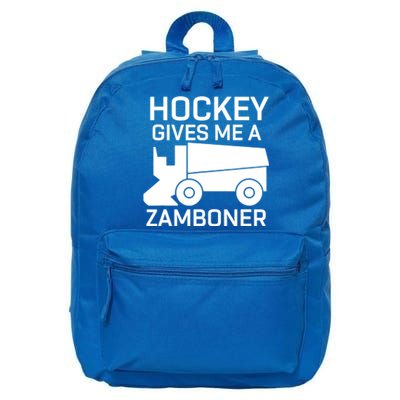 Hockey Gives Me A Zamboner Funny Hockey Gift 16 in Basic Backpack