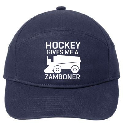 Hockey Gives Me A Zamboner Funny Hockey Gift 7-Panel Snapback Hat