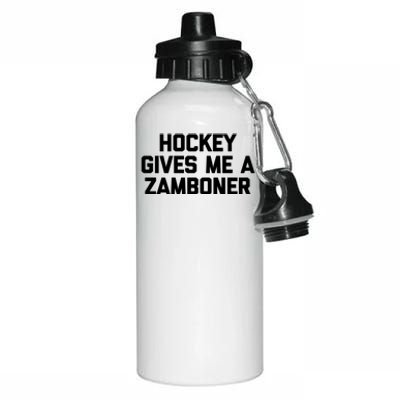 Hockey Gives Me A Zamboner Gift Funny Hockey Great Gift Aluminum Water Bottle 