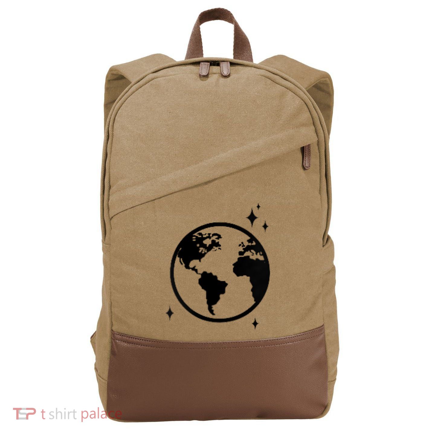 He Gave Me The Moon And The Stars Infinity Trendy Cotton Canvas Backpack