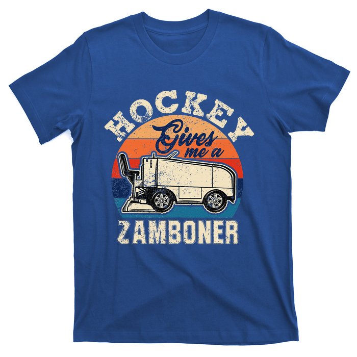 Hockey Gives Me A Zamboner Vintage Hockey Fan T-Shirt