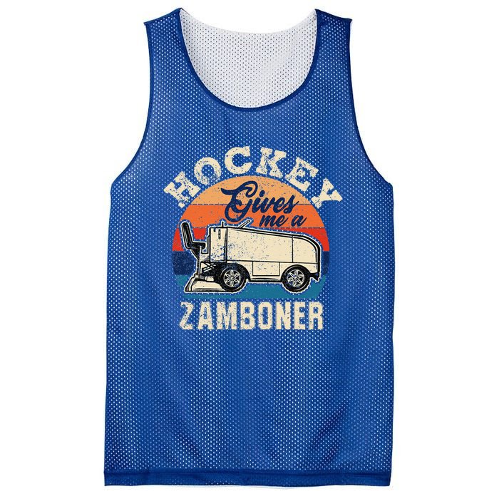 Hockey Gives Me A Zamboner Vintage Hockey Fan Mesh Reversible Basketball Jersey Tank