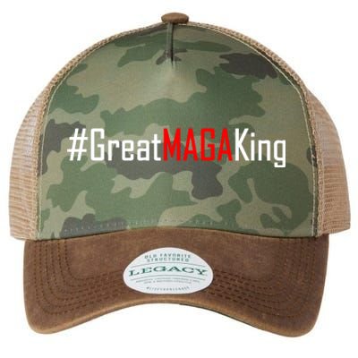 Hashtag Great MAGA King Trump 2024 Legacy Tie Dye Trucker Hat