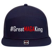 Hashtag Great MAGA King Trump 2024 7 Panel Mesh Trucker Snapback Hat