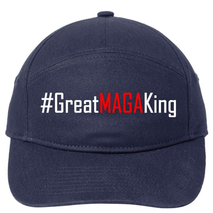 Hashtag Great MAGA King Trump 2024 7-Panel Snapback Hat