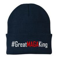 Hashtag Great MAGA King Trump 2024 Knit Cap Winter Beanie