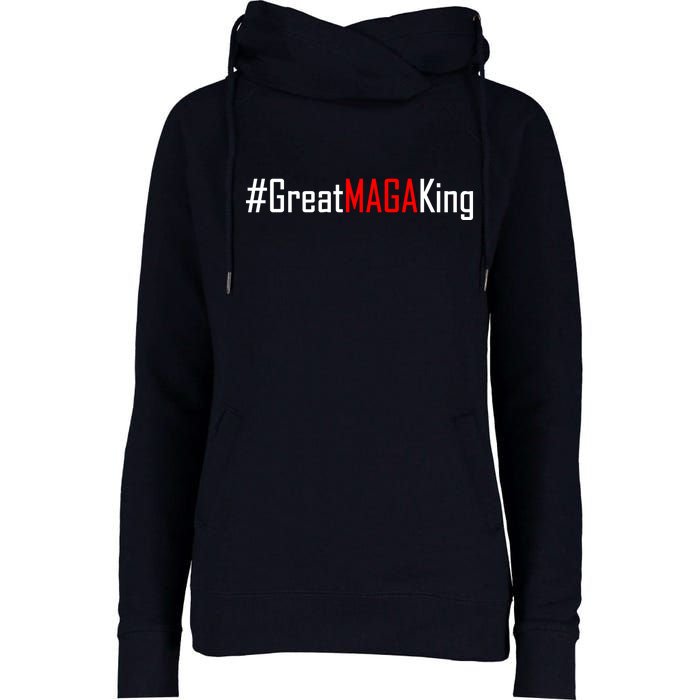 Hashtag Great MAGA King Trump 2024 Womens Funnel Neck Pullover Hood