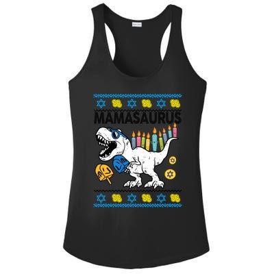 Hanukkahcute Gift Mom Mamasaurus Chanukah Dinosaur Funny Great Gift Ladies PosiCharge Competitor Racerback Tank